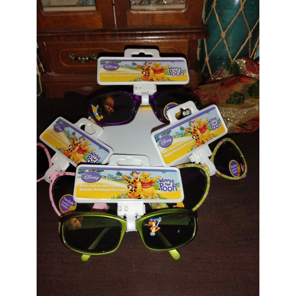 Disney Winnie The Pooh Sunglasses Lot 4 Pairs New On Card NWT Kids Character...